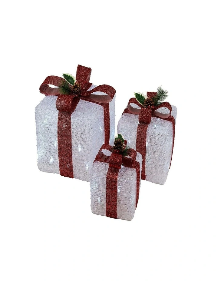 LED Acrylic Gift Box Set Plug in 3 pieces in a set image 1