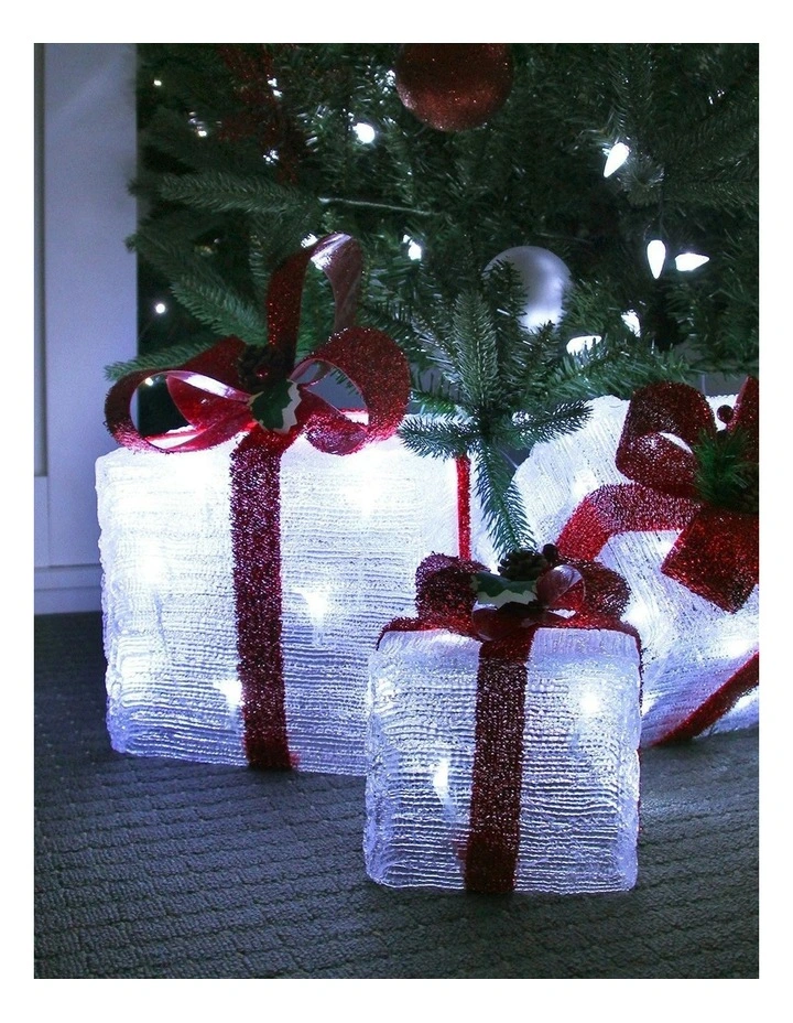 LED Acrylic Gift Box Set Plug in 3 pieces in a set image 2