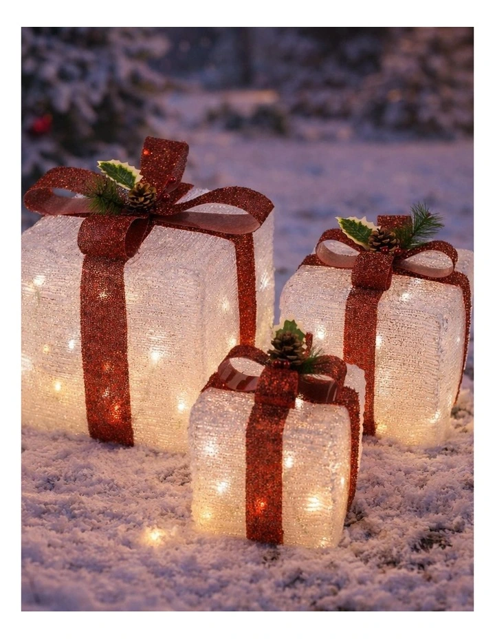 LED Acrylic Gift Box Set Plug in 3 pieces in a set image 3