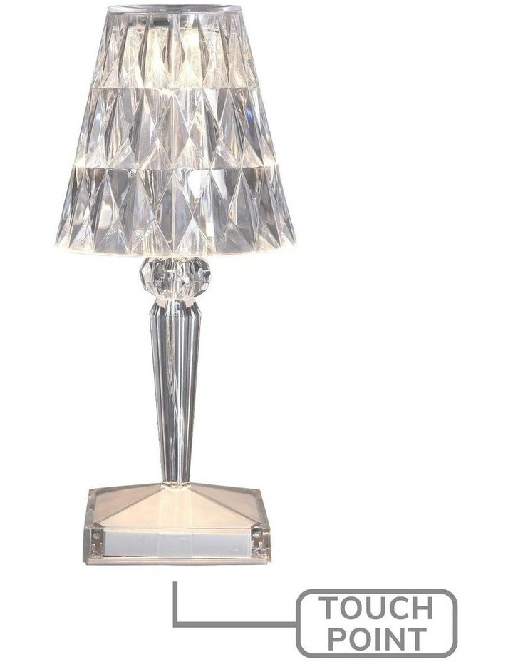 Eugenia Touch Table Lamp in Silver image 2