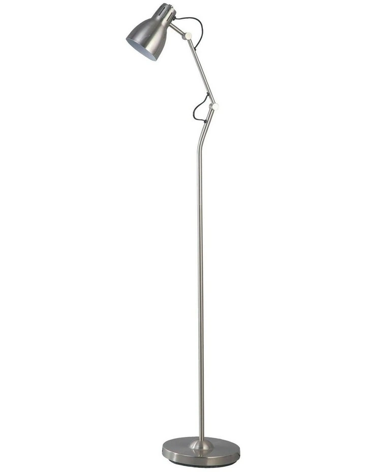 Nord Metal Floor Lamp in Satin Chrome image 2
