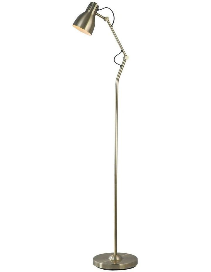 Nord Metal Floor Lamp in Antique Brass image 1