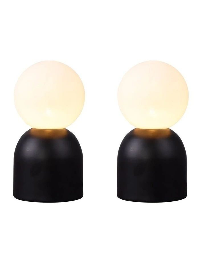 Elle Touch Table Lamp Set of 2 in Black image 1