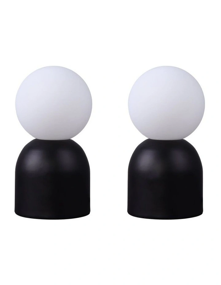 Elle Touch Table Lamp Set of 2 in Black image 3