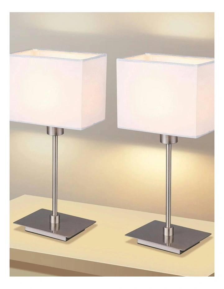 Pueblo Table Lamp Set of 2 in White image 5