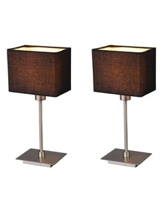Pueblo Table Lamp Set of 2  in Black