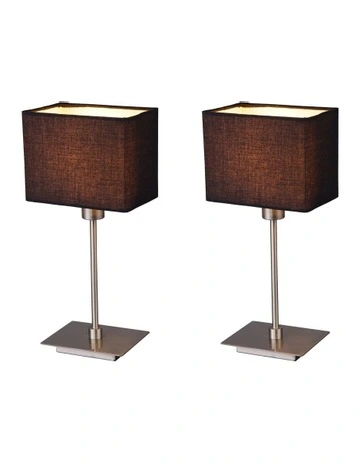 Pueblo Table Lamp Set of 2  in Black