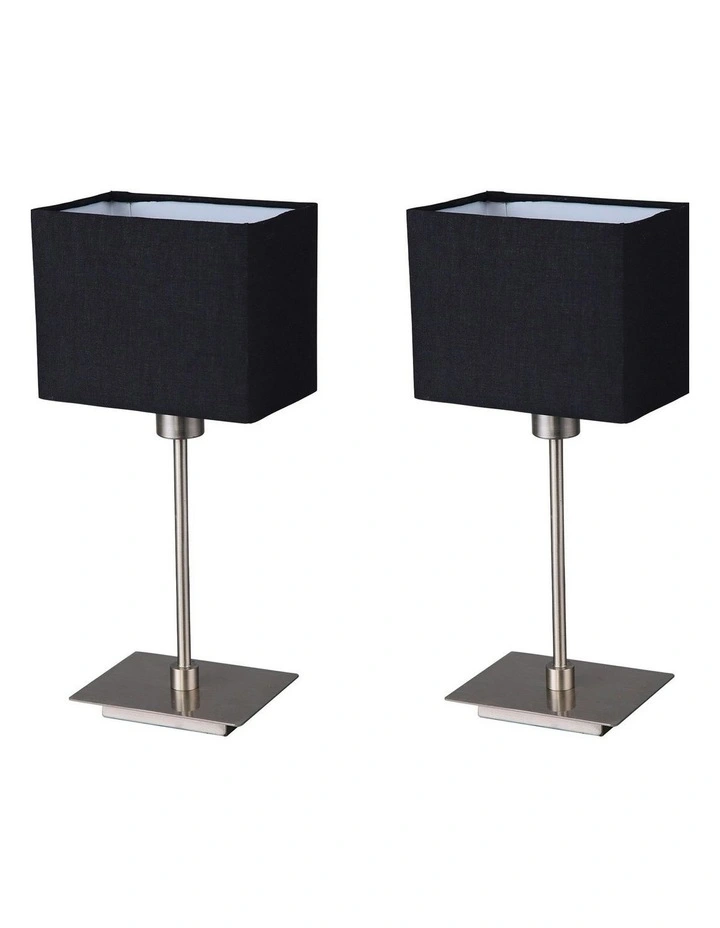 Pueblo Table Lamp Set of 2  in Black image 2