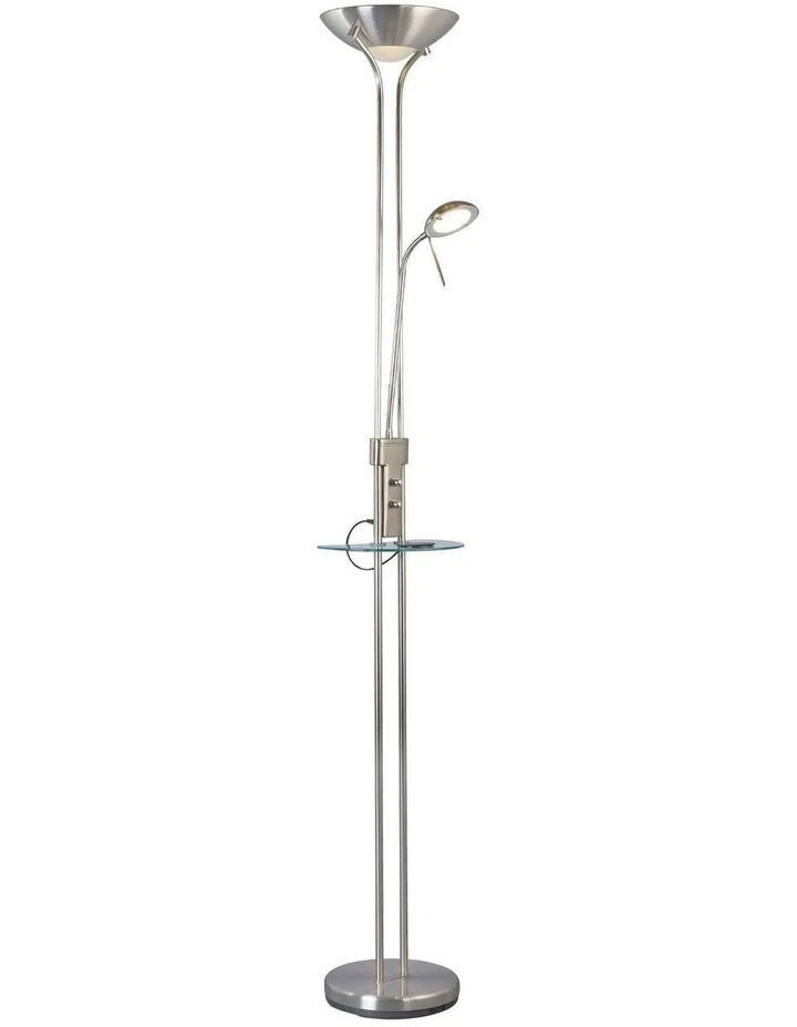 Seed USB LED Mother & Child Floor Lamp in Satin Chrome image 1