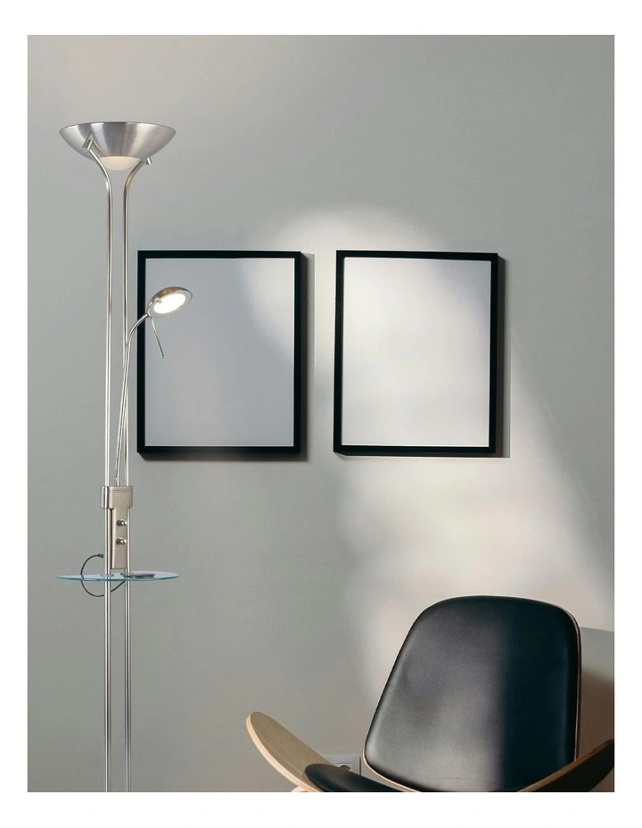 Seed USB LED Mother & Child Floor Lamp in Satin Chrome image 5