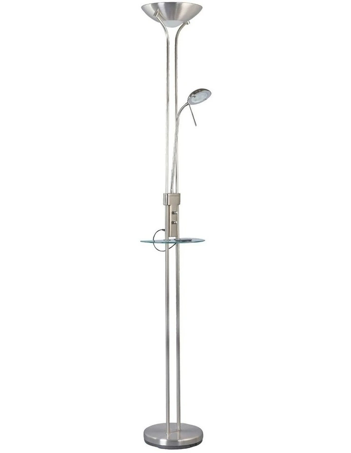 Seed USB LED Mother & Child Floor Lamp in Satin Chrome image 6