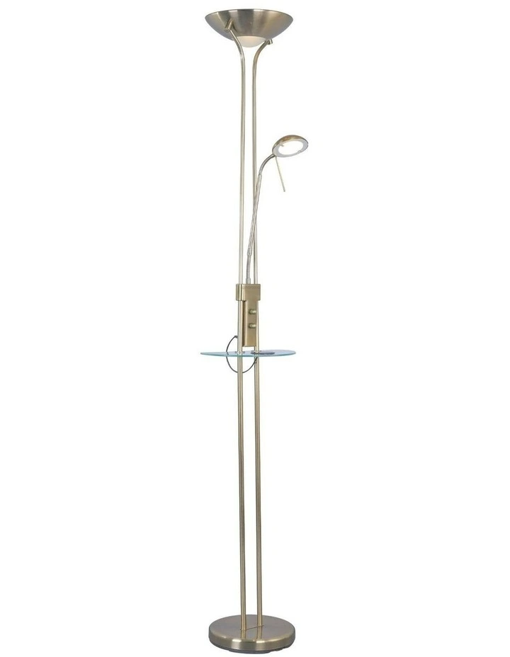 Seed USB LED Mother & Child Floor Lamp in Antique Brass image 1