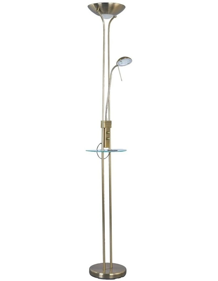 Seed USB LED Mother & Child Floor Lamp in Antique Brass image 2