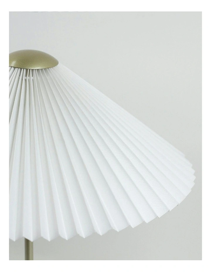Peck Pleated Table Lamp in Gold/White image 3