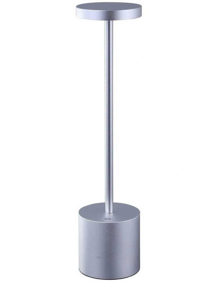 Portable LED Bar Table Lamp in Silver image 1