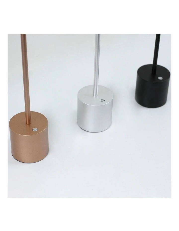 Portable LED Bar Table Lamp in Silver image 5