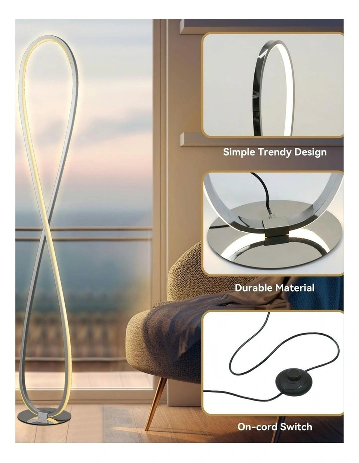 Infinite LED Floor Lamp in Chrome image 3