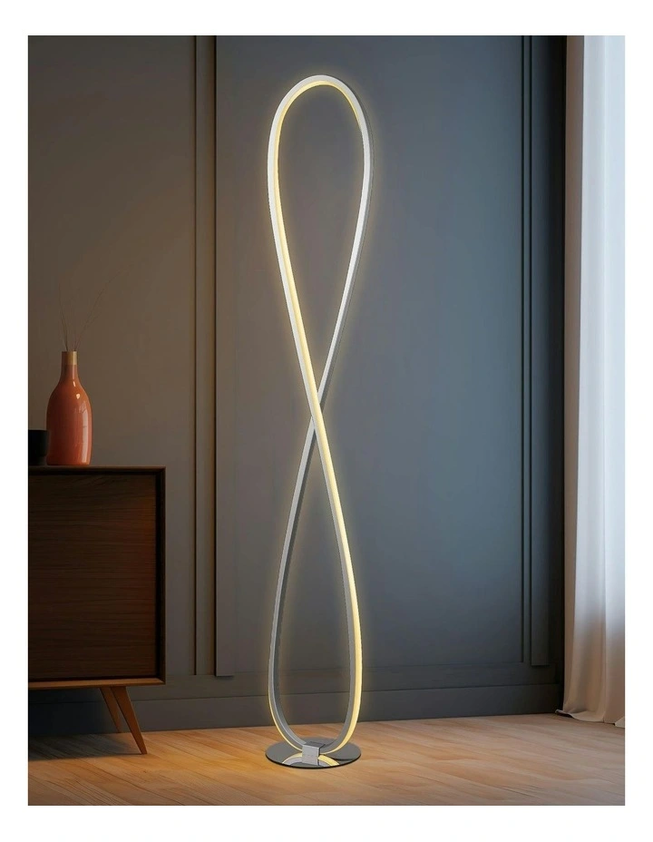 Infinite LED Floor Lamp in Chrome image 4