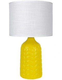 Bloom Ceramic Table Lamp in Yellow/White