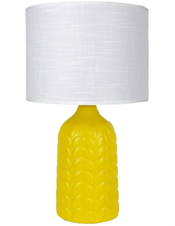 Bloom Ceramic Table Lamp in Yellow/White image 1