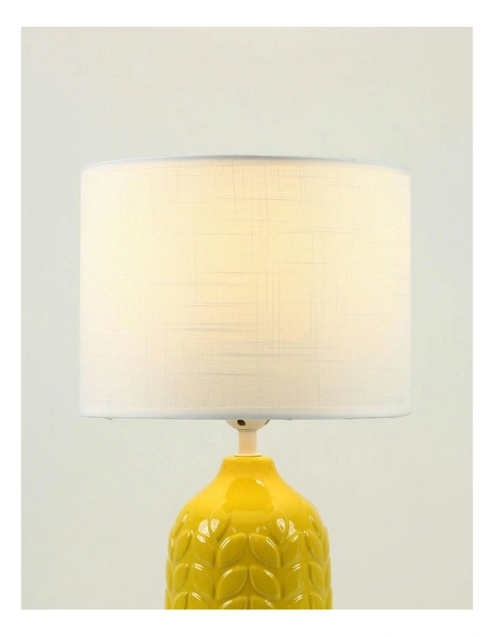 Bloom Ceramic Table Lamp in Yellow/White image 4