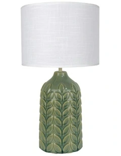 Bloom Ceramic Table Lamp in Green/White