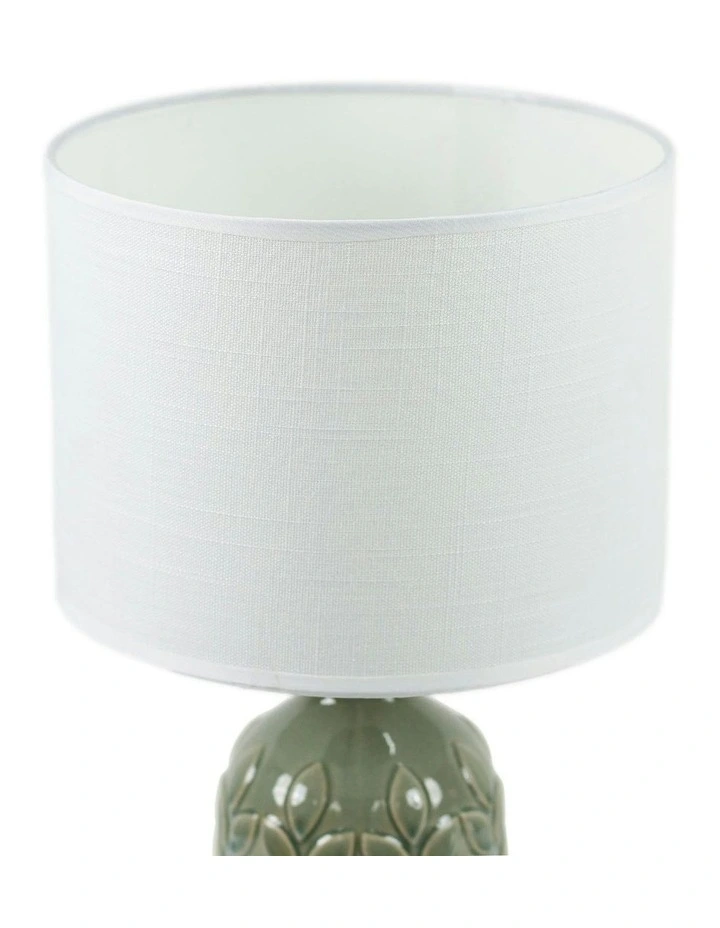 Bloom Ceramic Table Lamp in Green/White image 3