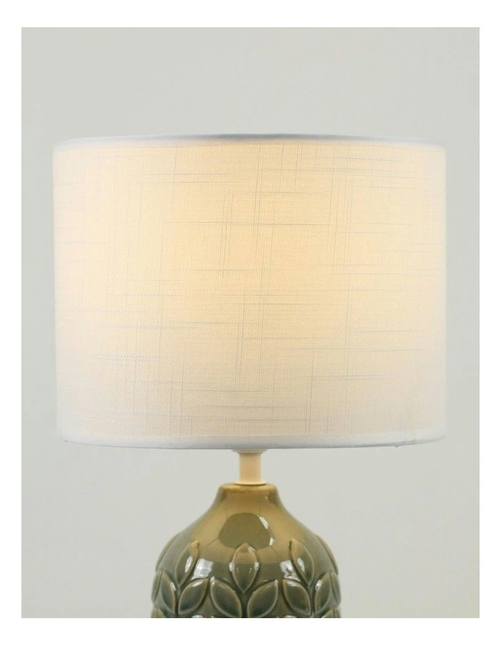 Bloom Ceramic Table Lamp in Green/White image 4