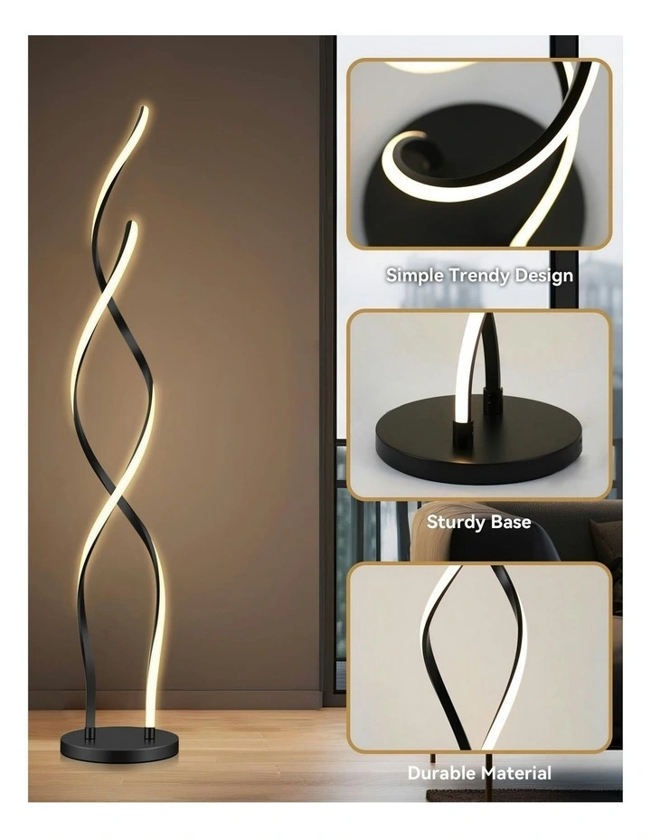 Lexi Lighting Acropora LED Floor Lamp In Black image 2