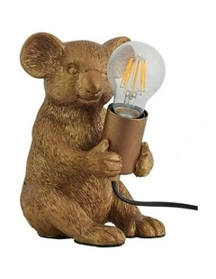 Koala Sitting Desk Lamp in Gold