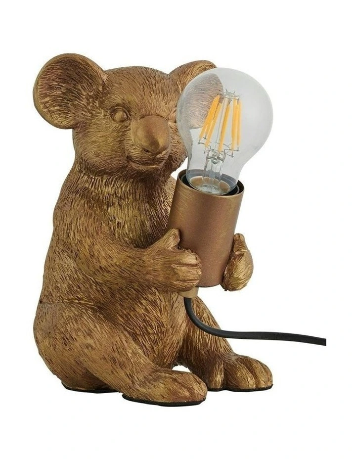 Koala Sitting Desk Lamp in Gold image 1