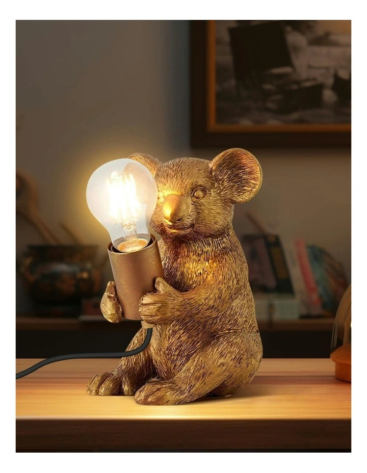 Koala Sitting Desk Lamp in Gold image 5