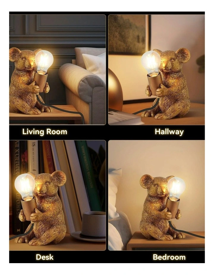 Koala Sitting Desk Lamp in Gold image 6