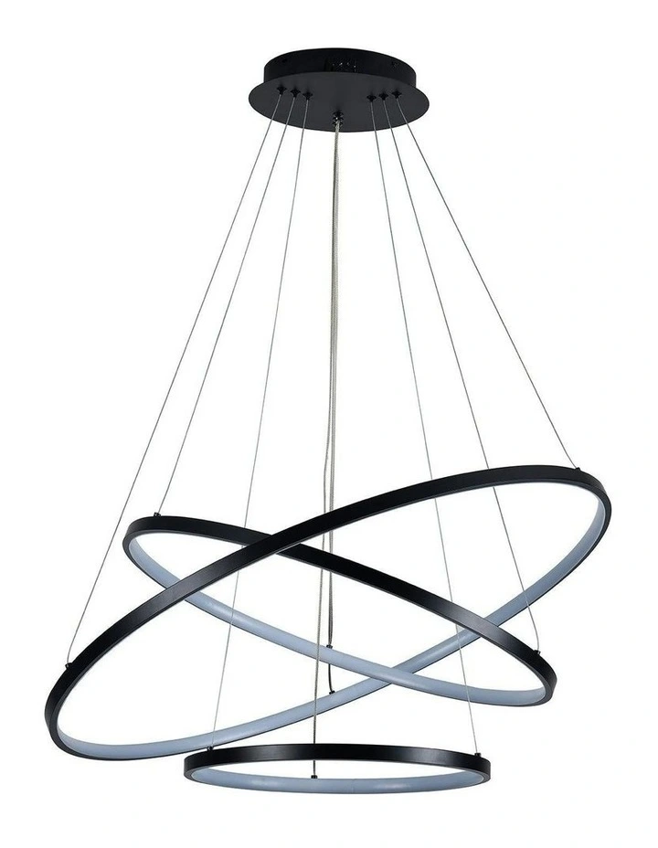 Trinity LED Pendant Light Small in Black image 1