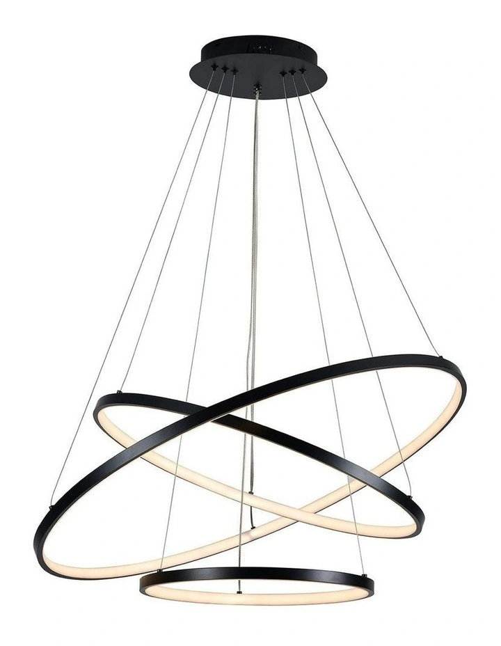 Trinity LED Pendant Light Small in Black image 2