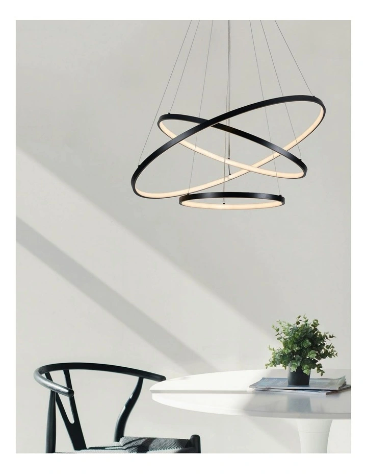 Trinity LED Pendant Light Small in Black image 3
