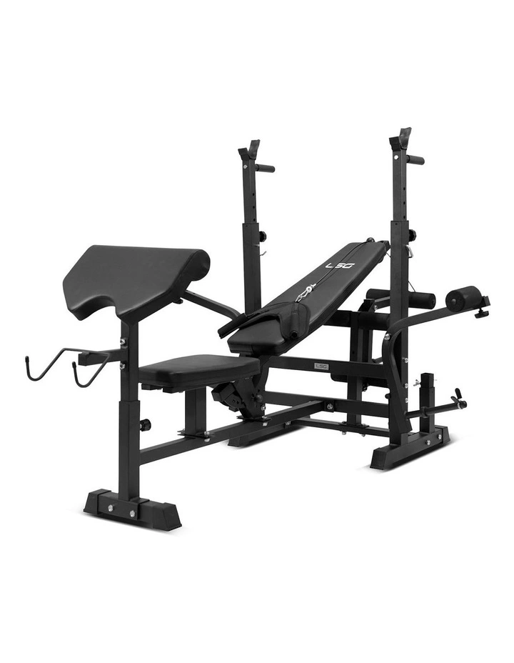 GBN100 Multi Function Bench Press with 90kg Weight and Bar Set in Black image 2