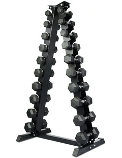 Hex Dumbbell Set 1kg to 10kg 10 Pairs in Black