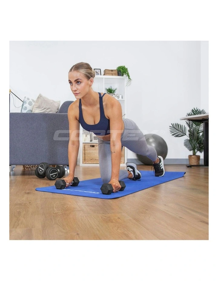 Hex Dumbbell Set 1kg to 10kg 10 Pairs in Black image 2