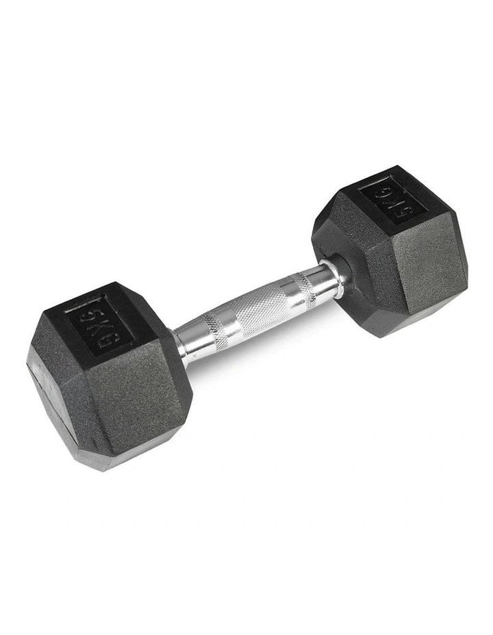 Hex Dumbbell Set 1kg to 10kg 10 Pairs in Black image 5