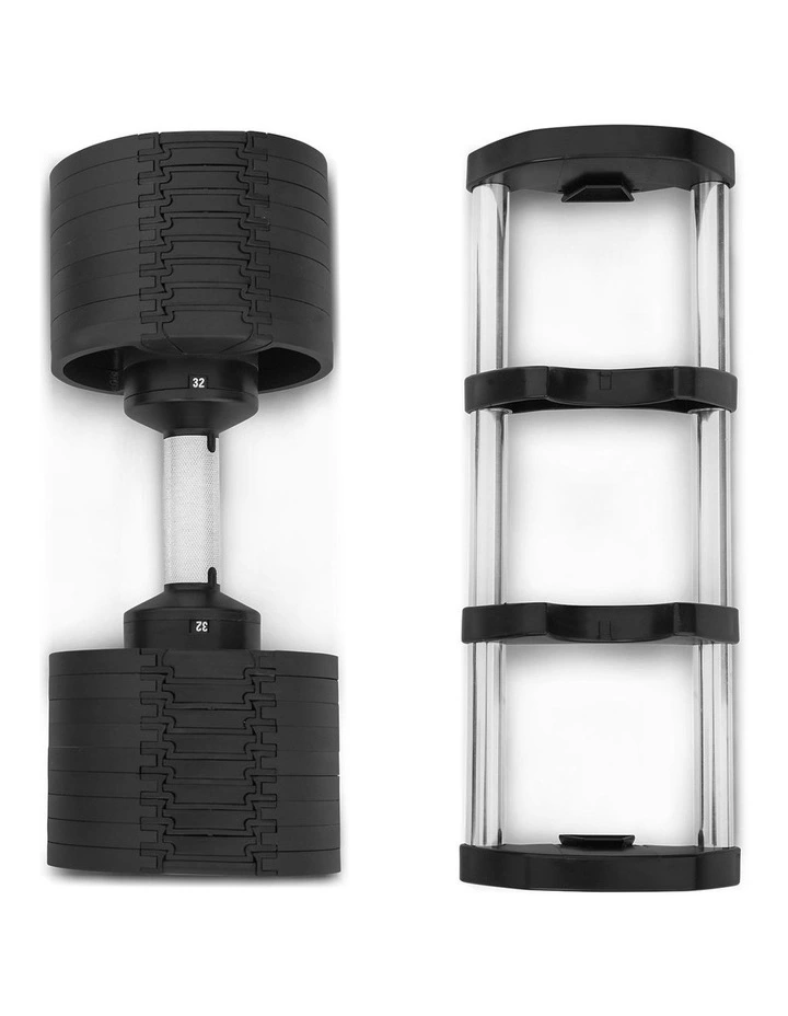 RevoLock 64kg Adjustable Dumbbell Set 32kg Pair in Black image 4