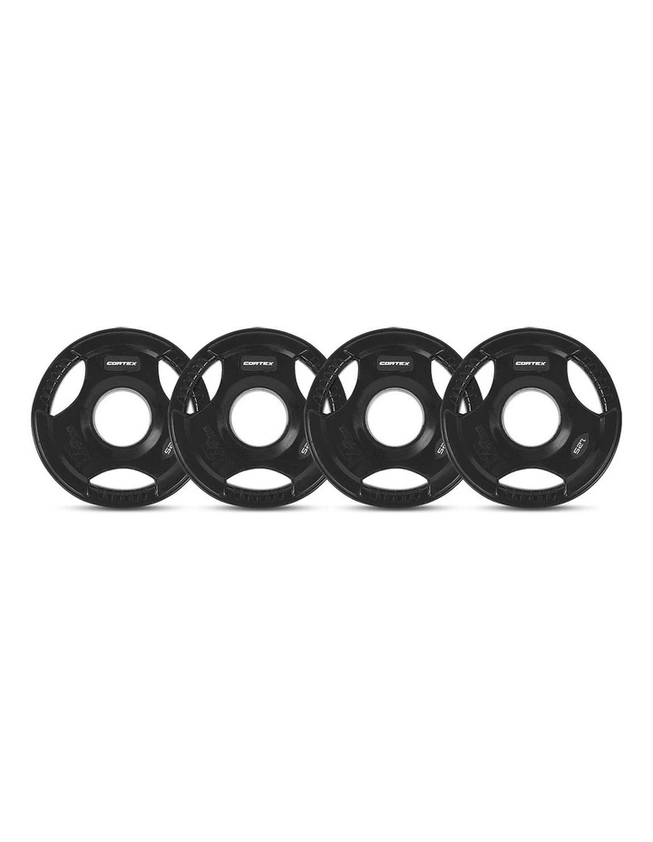 1.25kg Tri-Grip Olympic Plates 50mm Set of 4 in Black image 1
