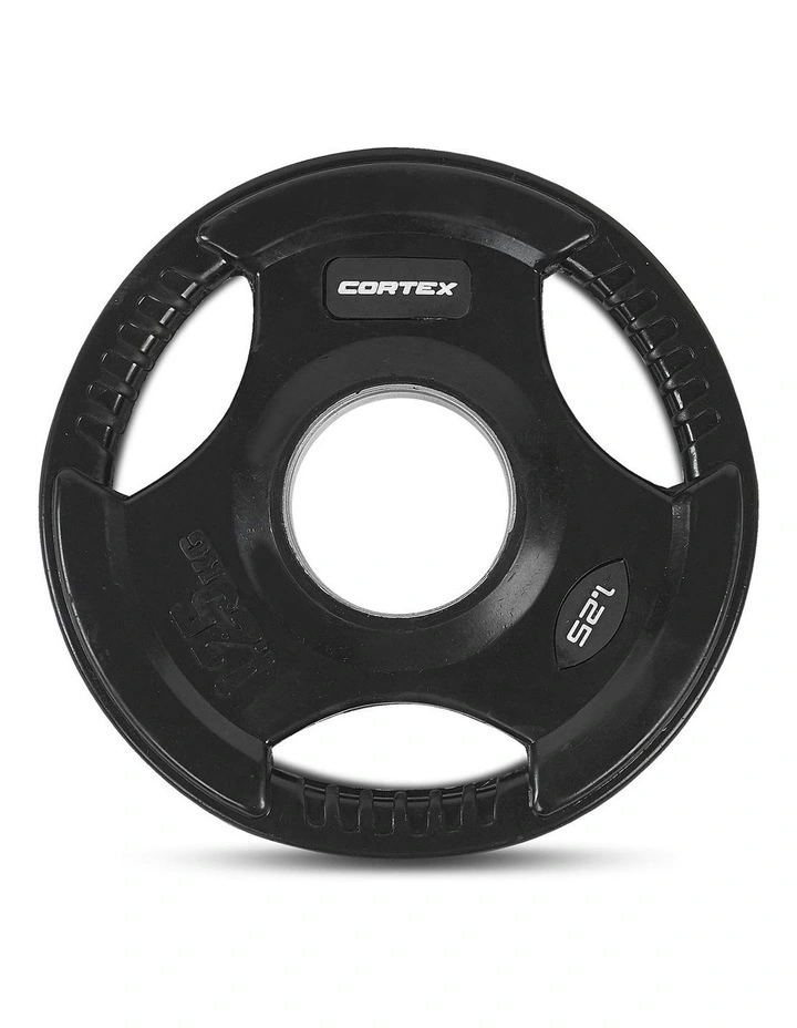 1.25kg Tri-Grip Olympic Plates 50mm Set of 4 in Black image 2