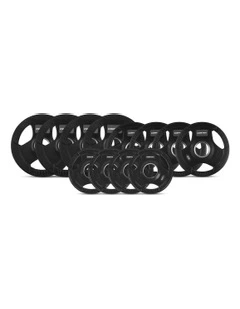 35kg Tri-Grip 50mm Olympic Plate Set in Black
