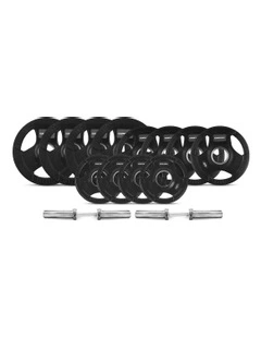 Tri-Grip 50mm Olympic Dumbbell Set 45kg in Black