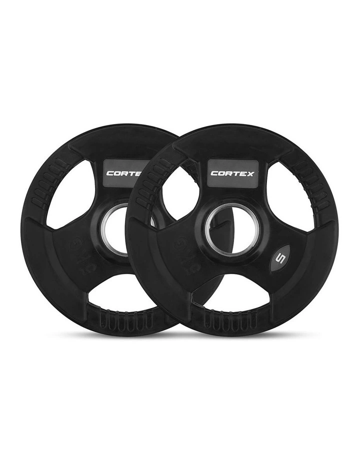 Tri-Grip Olympic Plate Set 90kg in Black image 7