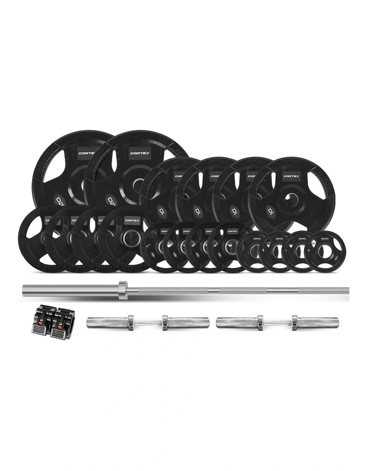 Tri-Grip 50mm Olympic Plate Set 145kg in Black image 1