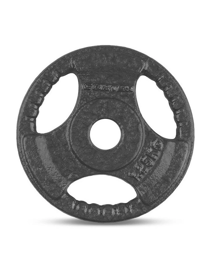 90kg Tri Grip Standard Barbell Weight Set 25mm with Weight Tree in Black image 2