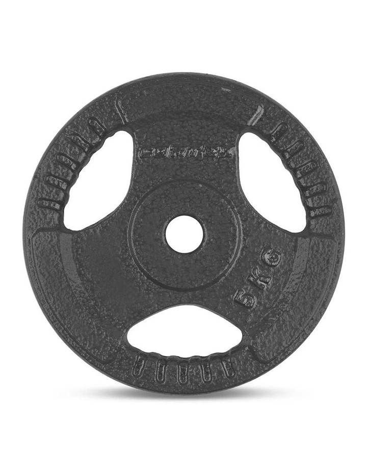 90kg Tri Grip Standard Barbell Weight Set 25mm with Weight Tree in Black image 4