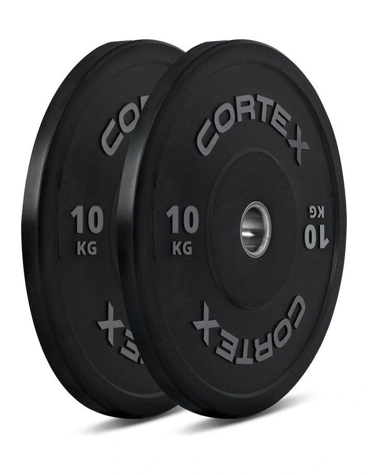 10kg Black Series V2 Bumper Plate Pair in Black image 1